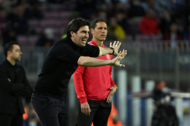 Pelatih Liverpool Andoni Iraola. Foto: LLUIS GENE / AFP