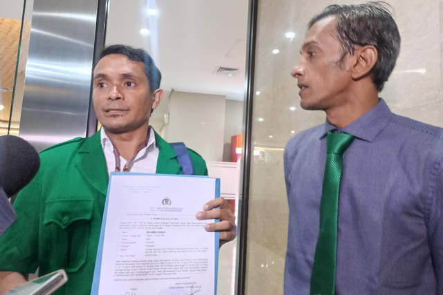 GP Ansor Pusat melaporkan Faizal Assegaf ke Bareskrim Polri, Selasa (8/11/2022). Foto: Jonathan Devin/kumparan