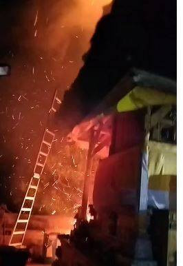 Secreenshot video saat terjadi kebakaran - IST