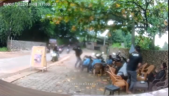 Sejumlah pelajar SMA menyerang pelajar lain di Gunung Putri Bogor. Dok Istimewa