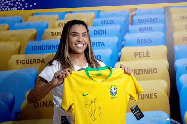 Pesepak bola perempuan, Marta Vieira da Silva. Foto: Mauro Pimentel/AFP