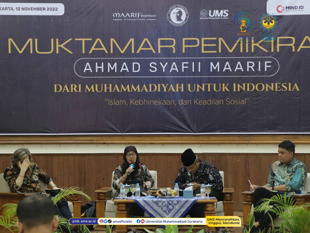 Muktamar Pemikiran Ahmad Syafii Ma’arif mengangkat tema ”Islam Kebhinekaan dan Keadilan Sosial”. Foto Humas UMS