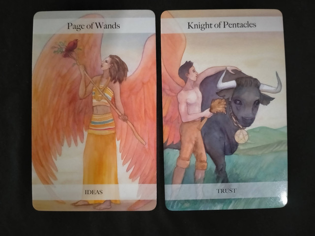 Page of Wands, Knight of Pentacles. (Foto: Lidia)