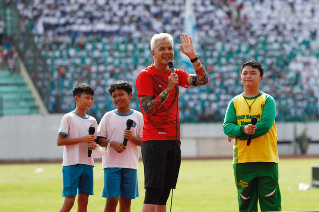 Gubernur Jateng Ganjar Pranowo menghadiri Puncak Peringatan Hari Anak Nasional 2022 Kota Magelang. Foto: Dok. Istimewa