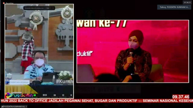Kakanwil Kemenkumham Sumsel Ikuti Seminar Nasional Kesehatan Hari Pahlawan Ke-77