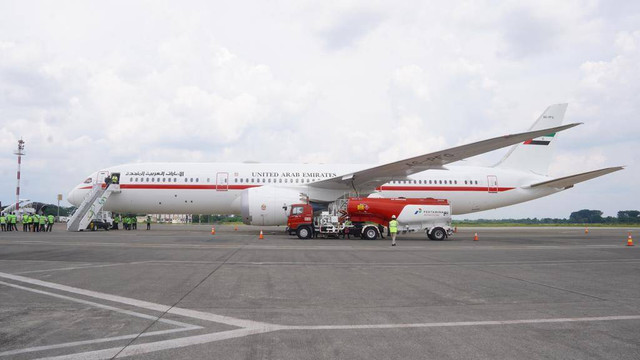 Pertamina suplai Avtur untuk pesawat delegasi G20 Indonesia. Foto:  Dok: Pertamina