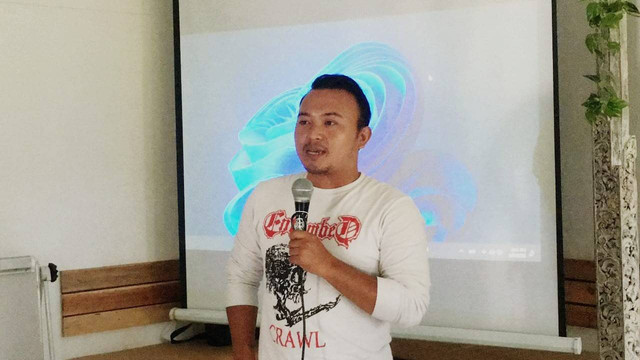 Made Bokis Dinata dari WALHI yang turut mendukung Psta UMKM - IST