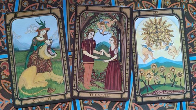 Strength, The Lovers, The Sun. (Sumber: dok pribadi)