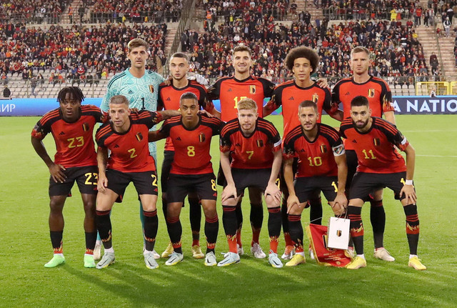 Foto kesebelasan Timnas Belgia. Foto: Yves Herman/REUTERS