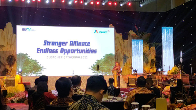 Suasana Customer Gathering Inalum di Hotel Tentrem, Yogyakarta, Selasa (22/11/2022) malam. Foto: Arfiansyah Panji Purnandaru/kumparan