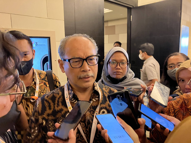 Dirjen Migas Tutuka Ariadji di International Convention Oil and Gas of Indonesia Upstream Oil and Gas 2022 (IOG 2022) di Nusa Dua, Bali, Rabu (23/11/2022). Foto: Ema Fitriyani/kumparan 