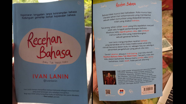 Cover buku Recehan Bahasa: Baku Tak Mesti Kaku karya Ivan Lanin. Sumber foto: Achmad Bucchory Maulana.
