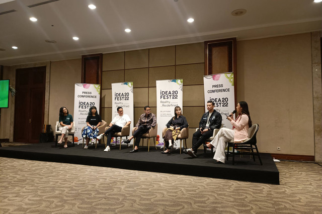 Konferensi Pers IdeaFest 2022 di Jakarta Convention Center, Jakarta Pusat, Kamis (24/11/2022). Foto: Giovanni/kumparan