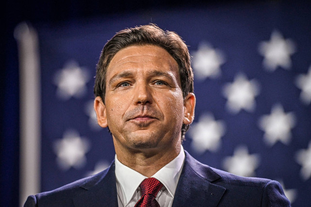 Gubernur Republik Florida Ron DeSantis berbicara di Convention Center di Tampa, Florida, pada 8 November 2022. Foto: Giorgio VIERA/AFP