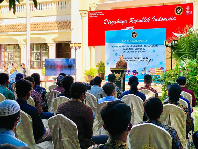 KBRI Khartoum Lakukan Percepatan Vaksinasi Booster Covid-19 Bagi WNI
