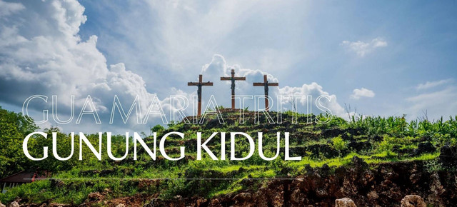 Bukit Galgota Gua Maria Tritis Gunungkidul, Yogyakarta. Sumber: dokumentasi pribadi