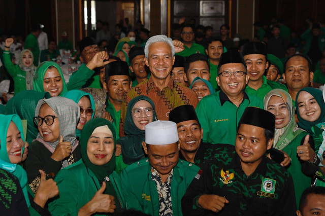 Gubernur Jawa Tengah, Ganjar Pranowo menghadiri Rapimwil DPW PPP Jateng di Kelimutu Grand Ballroom Hotel Grand Arkenso, Kota Semarang, Jateng, Minggu (27/11/2022). Foto: Dok. Istimewa