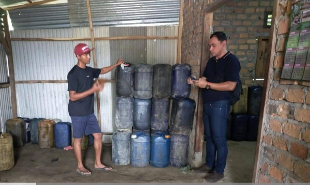 Polisi berhasil mengamankan praktik penimbunan BBM subsidi, Foto : Istimewa