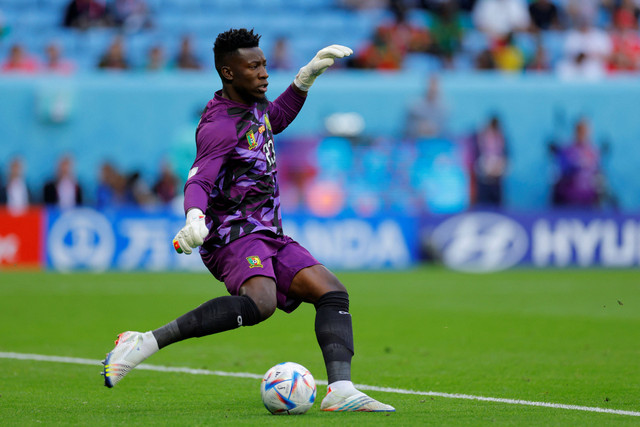 Penjaga gawang Kamerun Andre Onana. Foto: Odd Andersen/AFP