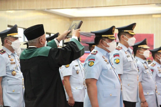 Kakanwil Kemenkumham Jateng Saksikan Sertijab 4 Kepala UPT