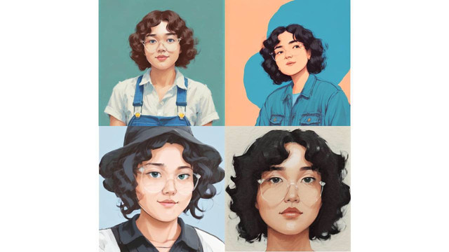 Hasil foto yang dibuat aplikasi Lensa AI. Foto: Farren Sahertian/kumparan