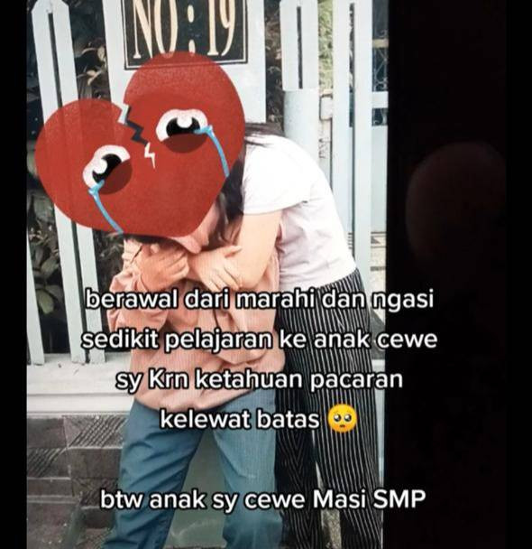 Potongan foto curhatan seoraqng ibu yang dilaporkan anaknya ke polisi di TikTok. (TikTok: Babyshark)