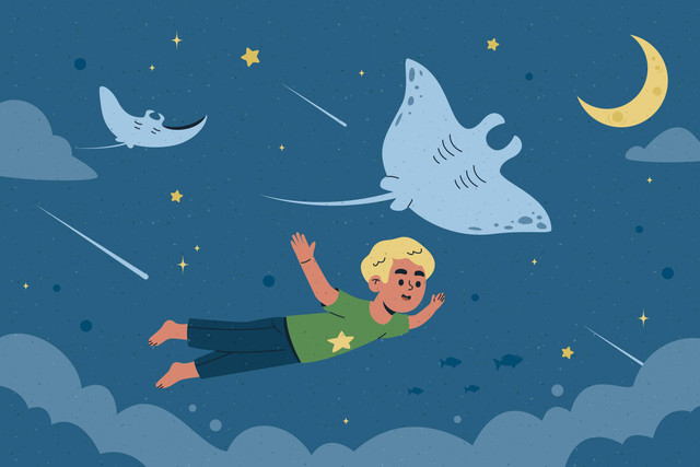 Hand drawn magical dreams illustration. Foto: https://www.freepik.com/free-vector/hand-drawn-magical-dreams-illustration_33759834.htm#query=lucid%20dreamer&position=11&from_view=search&track=ais