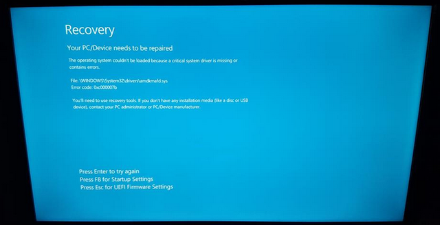 Tampilan pesan galat 0xc000007b error. Foto: Microsoft Community