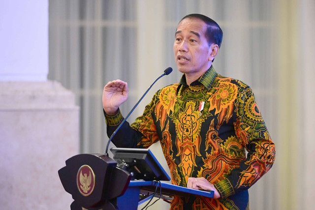 Foto Hires Presiden Jokowi Menyampaikan Pidato Kunci dalam Acara Kompas100 CEO Forum Tahun 2022, Istana Negara, Jakarta, Jumat (2/12/2022). Foto: Muchlis Jr/Biro Pers Sekretariat Presiden
