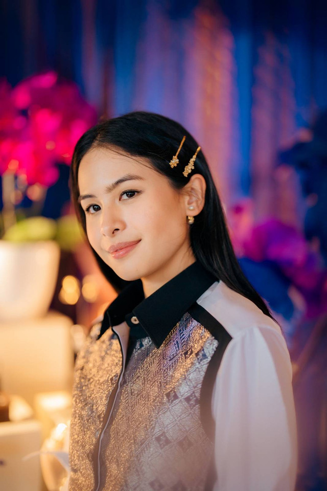 Maudy Ayunda di acara peluncuran Tulola Jewelry seri Emiria. Foto: Dok. Tulola Jewelry