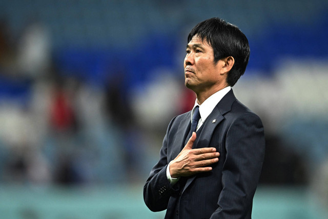 Pelatuh Timnas Jepang, Hajime Moriyasu. Foto: Dylan Martinez/REUTERS