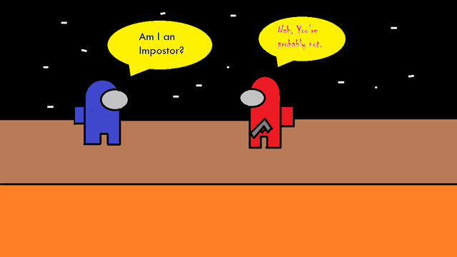 Meragukan dirinya seorang impostor, meskipun kenyataannya bukan. Sumber : Paint.