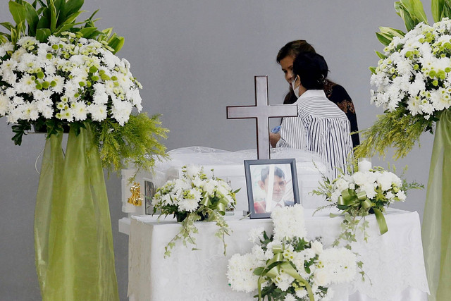 Suasana Rumah duka ayah Marsha Aruan, Maruli Asi Budi Aruan, di Rumah Duka RS Ukrida, Jakarta, Kamis (8/12/2022). Foto: Agus Apriyanto