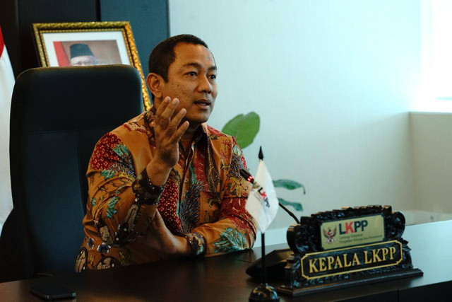 Kepala LKPP RI Hendrar Prihadi saat memberikan pengarahan secara daring beberapa waktu lalu  Foto: Dok. LKPP
