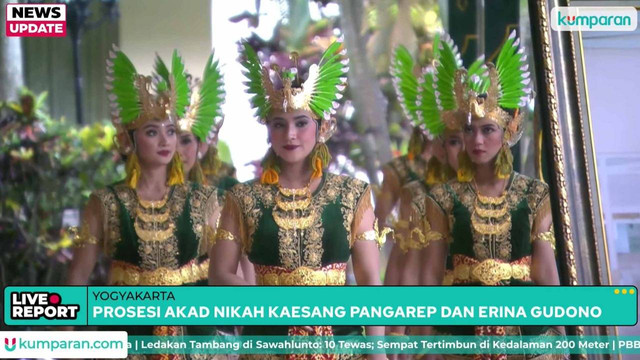 Tari Golek Ayun-ayun yang ditampilkan di pernikahan Kaesang dan Erina Gudono, Sabtu (10/12/2022). Foto: kumparan