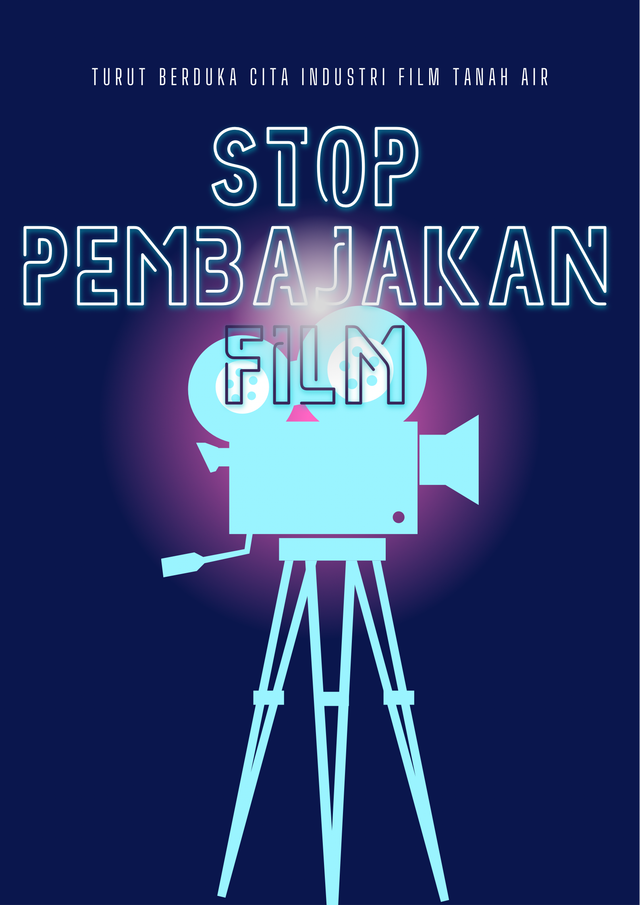 Ilustrasi Stop Pembajakan Film (sumber: canva.com)