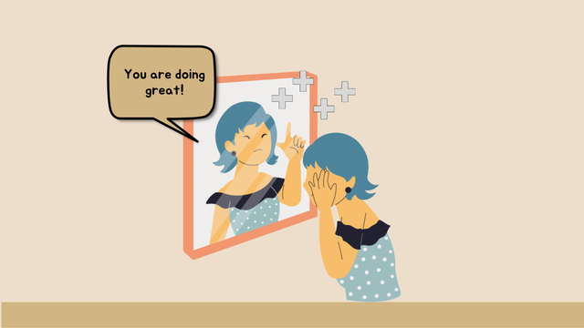 Ilustrasi Positive Self Talk (Foto dari Penulis)