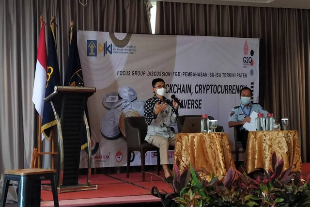 Dr. Panca Hadi Putra menjadi tamu dalam FGD pembahasan isu-isu terkini paten Blockchain. Dok. Humas Fasilkom UI