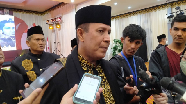 Kepala BNPT, Komjen Boy Rafli, mendeklarasikan kesiapsiagaan nasional di Aceh sebagai langkah mitigasi terhadap ancaman terorisme, di gedung Amel Convention Hall, Banda Aceh, Selasa (13/12/2022). Foto: Zuhri Noviandi/kumparan