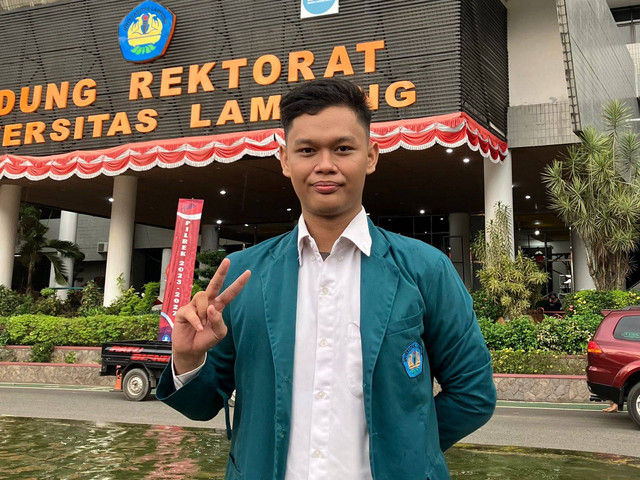 Mahasiswa Universitas Lampung (Unila), Ahmad Yusril Yusro (20). Foto: dok pribadi