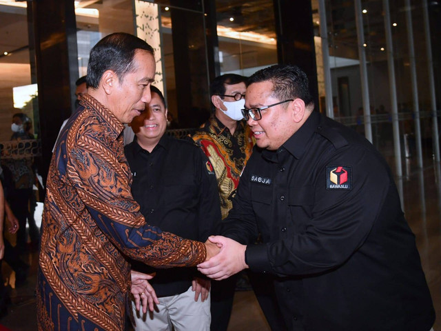 Presiden Joko Widodo secara resmi membuka Konsolidasi Nasional Badan Pengawas Pemilihan Umum (Bawaslu) RI yang digelar di Hotel Bidakara, Jakarta, pada Sabtu, (17/12/2022).  Foto: Dok. Rusman - Biro Pers Sekretariat Presiden