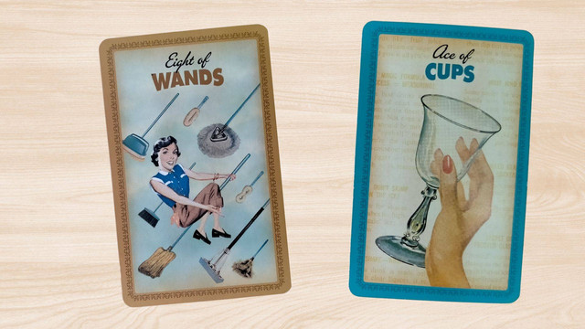 Eight of Wands, Ace of Cups. (Sumber : dok pribadi)