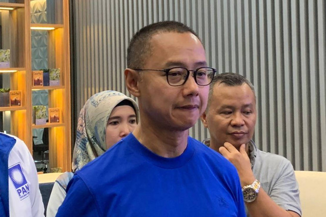 Sekjen PAN, Eddy Suparno di acara refleksi akhir tahun PAN di Kantor DPP PAN, Minggu (18/12).  Foto: Luthfi Humam/kumparan