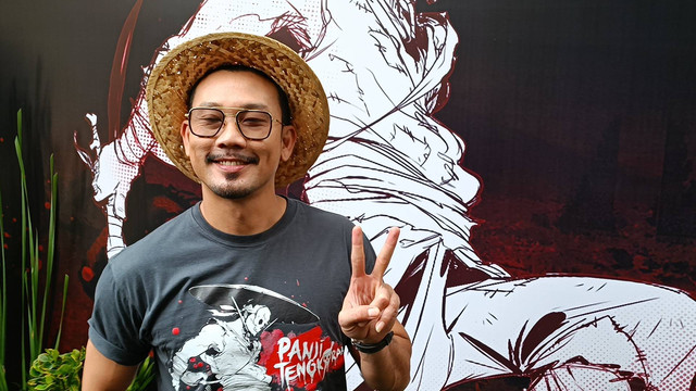 Denny Sumargo di Konferensi Pers Film Panji Tengkorak, kantor Falcon, Duren Tiga, Jakarta Selatan, Senin (19/12) Foto: Giovanni Funck/kumparan