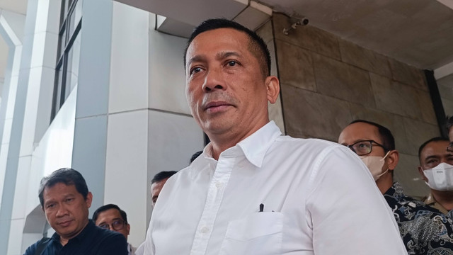 Bupati Kabupaten Kepulauan Meranti, Muhammad Adil di Gedung Kemendagri, Rabu (21/12/2022).  Foto: Ghinaa Rahmatika/kumparan