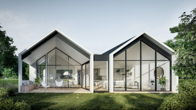 Gaya arsitektur rumah Skandinavia. Foto: Pinterest