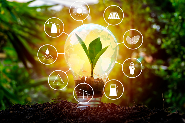 Ilustrasi. Energi terbarukan dan sumber-sumber energi di dunia. Foto: Jittawit21 | Canva.