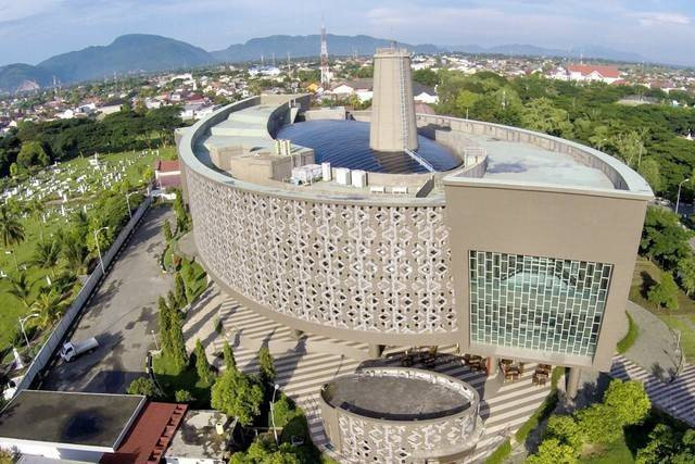 Museum Tsunami Aceh dari udara. Foto: Abdul Hadi/acehkini