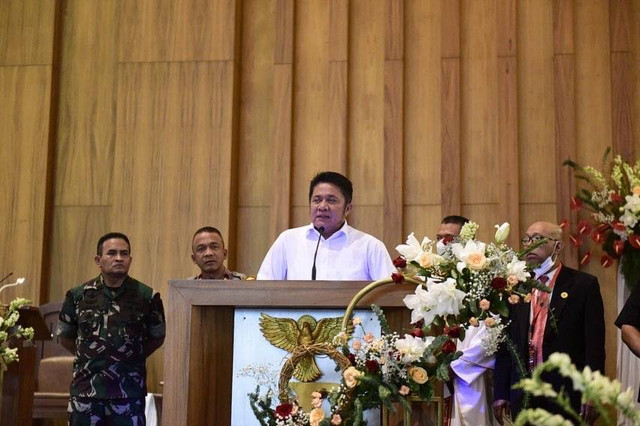 Gubernur Sumsel Herman Deru bersama Forkofimda saat memonitoring gereja di Palembang, Foto : Humas Pemprov Sumsel
