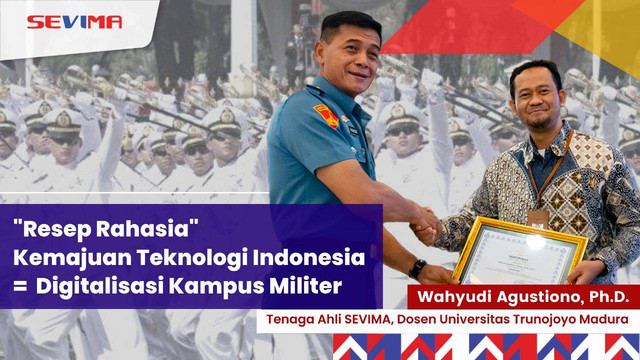 Pakar IT SEVIMA Wahyudi Agustiono, P.hD bersama dengan Wakil Gubernur AAL Brigadir Jendral TMI (Mar) Edy Prakoso. (Foto: Dok SEVIMA Platform) 